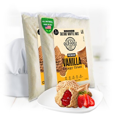 OldSoul Taiyaki Waffle Mix | Crispy | Vanilla Flavor | 10 Lbs | 168 Waffles