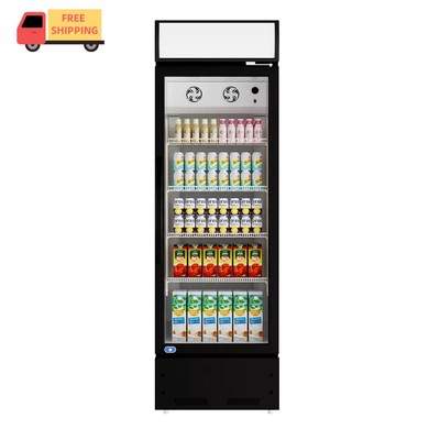 Merchandiser Refrigerator 17 Cu.Ft Glass Door Fridge Beer Beverage Cooler ETL