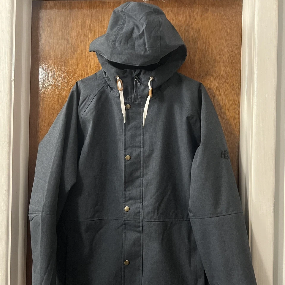 686 海军蓝 Melange 绝缘滑雪滑雪板夹克男式 M 码全新带标签联盟 — 第 2/4 张图片