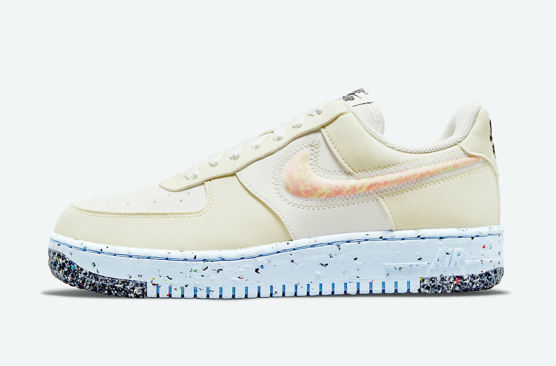 Женские кроссовки Nike Air Force 1 Low Crater Coconut Milk White Orange DH0927-100 sz 7