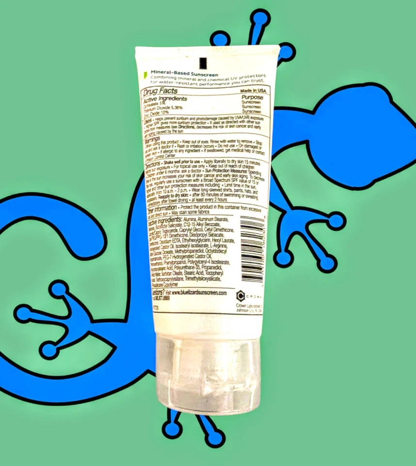 BLUE LIZARD Australian Sunscreen Kids WATER RESISTANT Mineral SPF 50+ Lotion 3oz - Image 2 of 3