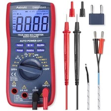 AstroAI Digital Multimeter, TRMS 6000 Counts Multimeters Manual and L, red