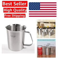 Durable Stainless Steel Measuring Cup with Solid Grip - Perfect for All Kitchens