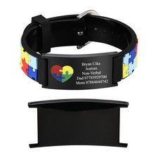 Kids Personalized Medical ID Bracelet Silicone Autism Seizure Cute ID Wristband