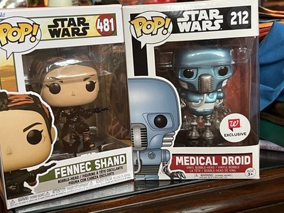 Funko Pop! Vinyl: Star Wars Fennec Shand #481 and Medical Droid #212 Bundle Set