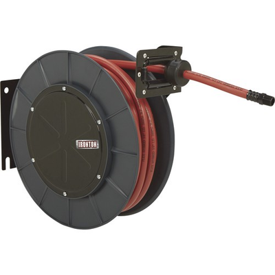 #ad #ad Ironton Auto Rewind Air Hose Reel with 3 8in. x 50ft. Hybrid Polymer Hose Max. $89.99