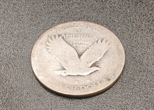 USA - Standing Liberty -  25 Cent Quarter American Coin - 90% Silver - No Date