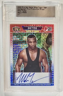 2022 Pro Set Metal MIKE TYSON 1/1 PROOF Auto Autograph Pre-Production Proof Mojo