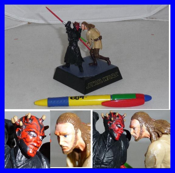 DARTH MAUL QUI GON JINN Tomy Mini Diorama Trading Figure JAPAN Star Wars 3490₽