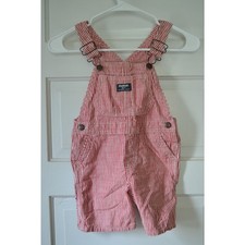 OshKosh B'gosh Hickory Striped 4T Overalls Vintage Nautical Preppy New England