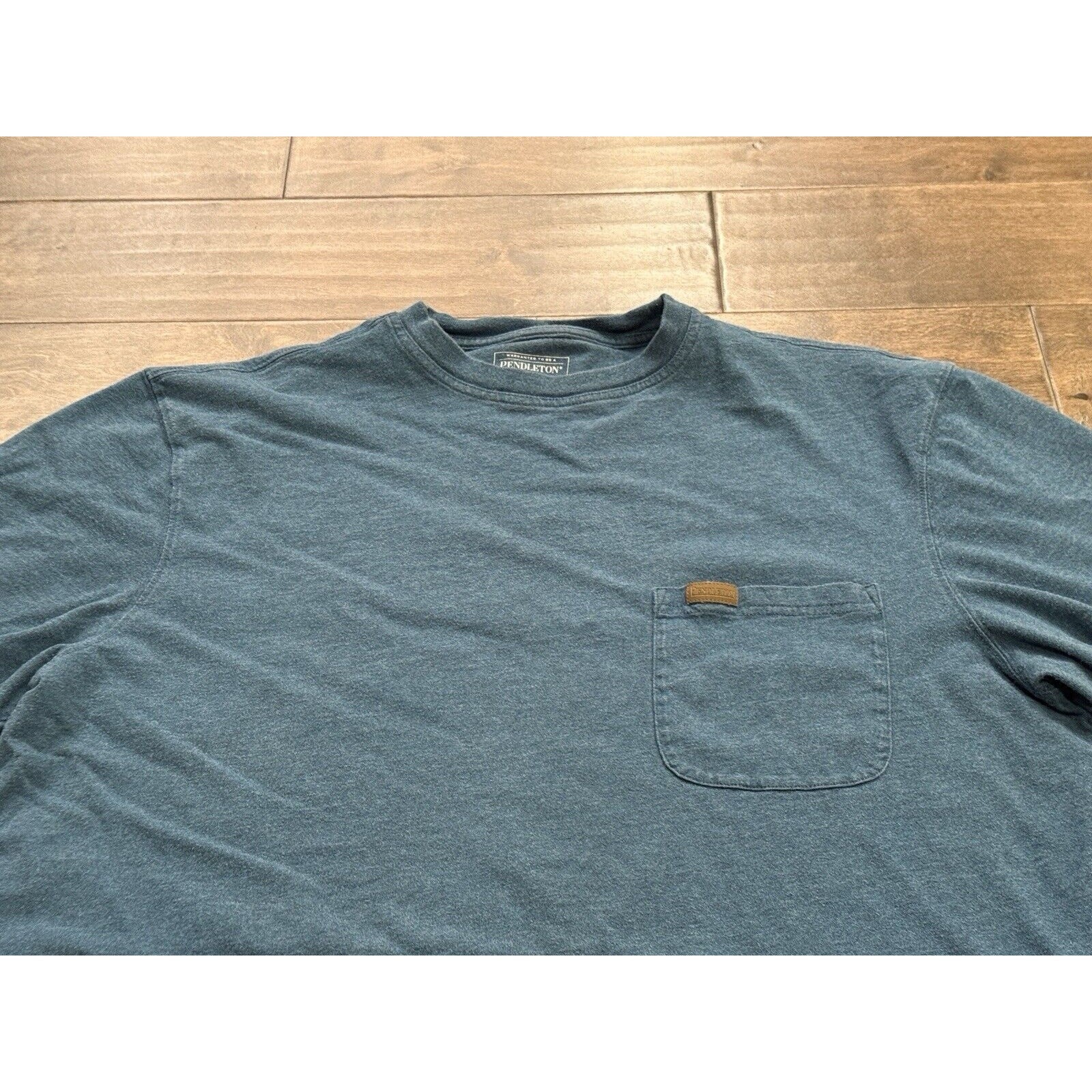 Pendleton Mens Blue Crew Neck Pullover Front Pock… - image 4