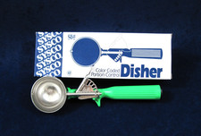 SYSCO Size #12 ~ 2-2/3 oz. Portion Control Green Handle Disher Scooper ~ NEW