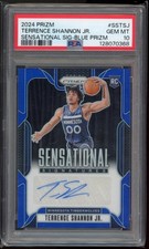 2024-25 Prizm Terrence Shannon Jr Blue Choice Auto /49 PSA 10 Timberwolves