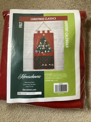 Advent Calendar Stitchery Kit Holiday Christmas Tree NEW Felt Herrschners 502024