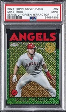 2021 TOPPS SILVER PACK 1986 CHROME PROMO #92 MIKE TROUT 38/99 PSA 9