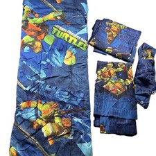 Teenage Mutant Ninja Turtles 2015 Bedding Comforter Curtains Twin/Full Blue TMNT
