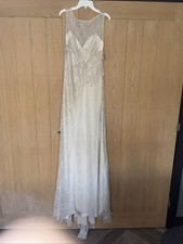 David Fielden Sequin & Lace Wedding Dress Size 8