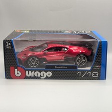 New 2019 Burago Bugatti Divo Red 1/18 Scale Diecast #18-11045