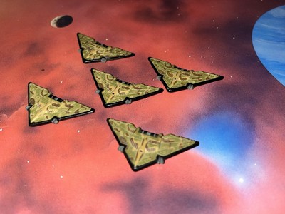 Micro Machines Babylon 5 Lot X5 Raider Ship Space Ship Fleet Rare!