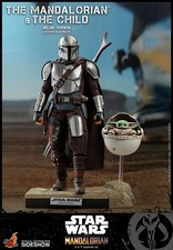 Hot Toys TMS015 Mandalorian & The Child Deluxe 1/6 Scale Figure SET NRFB SHIPPER
