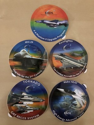 5 Aufkleber EADS Airbus Bundeswehr Tornado Eurofighter MIG 29 F-4 Phantom Mako