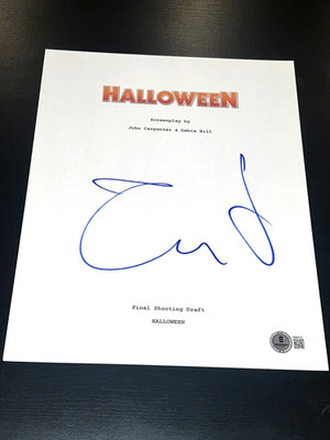 JAMIE LEE CURTIS SIGNED AUTOGRAPH MOVIE SCRIPT HALLOWEEN BECKETT BAS COA AUTO X5