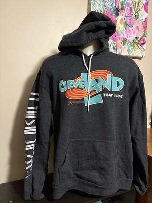 GV Art Cleveland That I Love Space Jam Looney Tunes Hoodie Sweatshirt Size Large