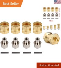 RC Hex Hub 12mm Brass Wheels Hex Hub Extension Hex Drive Adapter for 1/10 RC ...