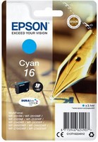 Original Epson Tintenpatrone 16 Cyan Blau Workforce FüLler Serie T1622