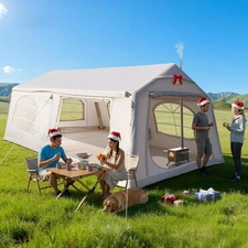 SLSY Inflatable Tents for Camping, Large Blow Up Tent with Hand Pump 2-12 People