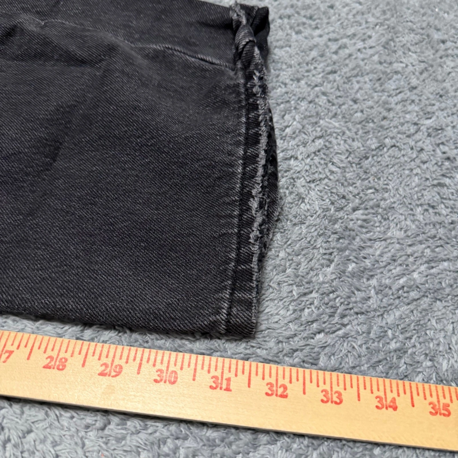 Mutimer Jeans Mens 34 x31.5 Black Dark Wash Baggy Wide-Leg Relaxed Fit - product detail image 10