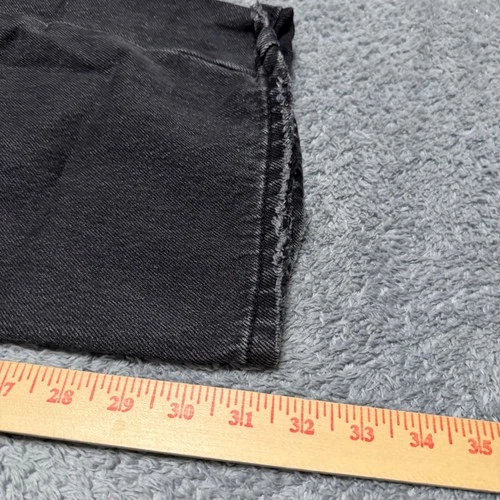 Mutimer Jeans Mens 34 x31.5 Black Dark Wash Baggy Wide-Leg Relaxed Fit image 10