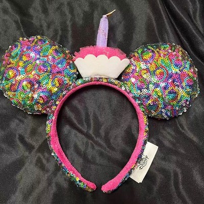 Disney Parks Celebration Birthday CupCake Candle Sequin Minnie Ear Headband US