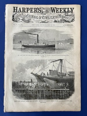 Harpers Weekly 5-18-1861 Lincoln Proclamation FORT SUMTER Fort Pickens BALTIMORE