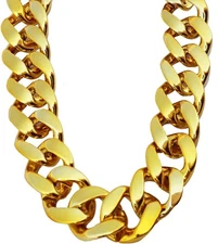 PinCute Men's Chunky Gold Necklace, 32 inches Fake Hip Hop Chain, 