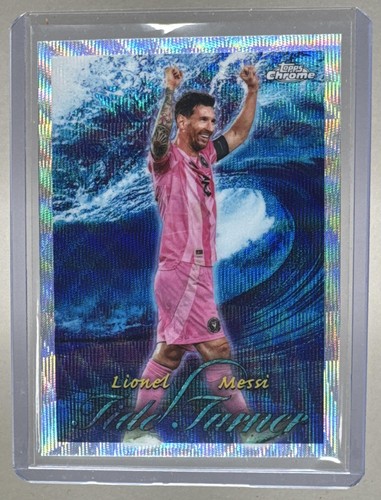 Lionel Messi 2026 Topps Chrome MLS #TT-10 Tide Turner Wave Refractor