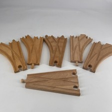 Brio/ Thomas Wooden Train Switch Track Set 6 Pieces