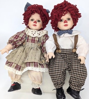 VTG NIB  Seymour Mann Connoisseur Collection Porcelain Dolls Lot of 2 Red Hair 