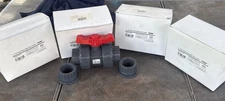 (Lot of 4) 1" FNW PVC EPDM True Union Ball Valve NPT or Slip Connect RCB126