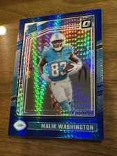 2024 Panini Donruss Optic - Rated Rookie Malik Washington #272 Blue Hyper Prizm