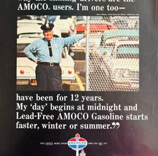 1966 AMOCO Gasoline Advertisement Vintage Automobilia American Oil Company DWYY4