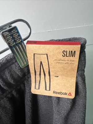 Reebok Men's Delta Fleece Jogger Grey Heather Sweatpants M Medium