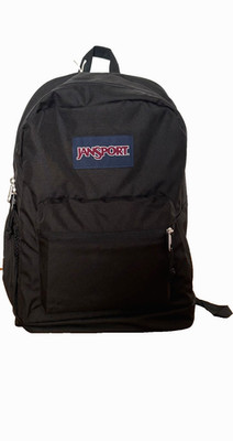 JanSport Cross Town Plus Backpack, Fits Laptop Water Resistant, Black, College