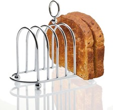 Stainless Steel Slices Toast Rack Serving Dining Stand Holder Bread Basket NEW