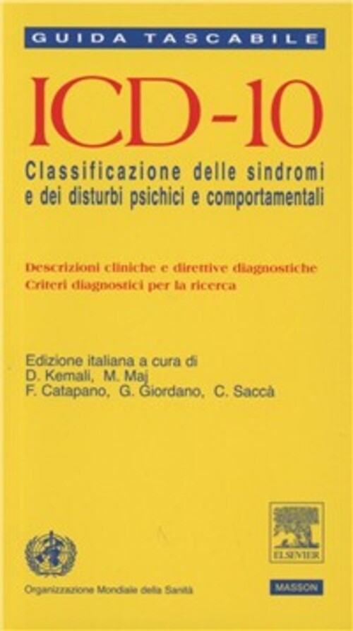 ICD-10 CLASSIFICAZIONE DELLE SINDROMI AA.VV.