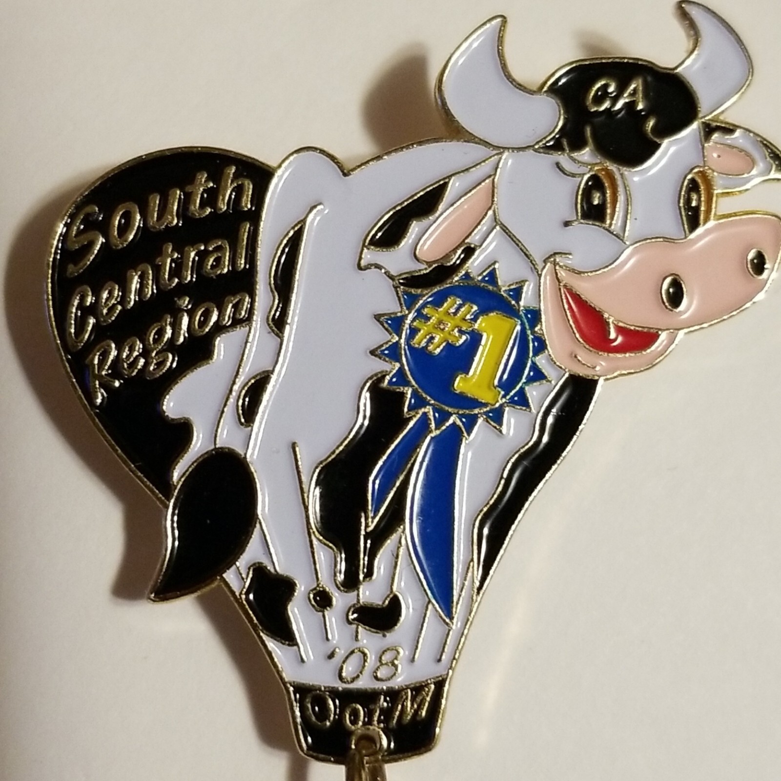 CA OOTM PIN💥 ODYSSSEY OF THE MIND 2008💥SOUTH CENTRAL REGION BLUE RIBBON COW OM eBay