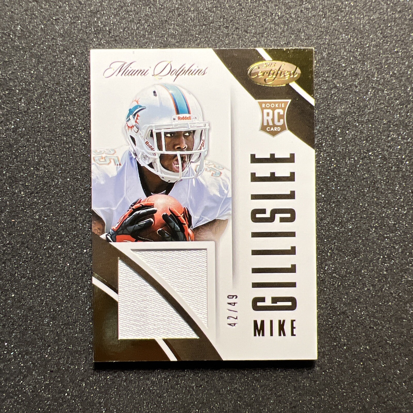 Mike Gillislee Panini Certified Rookie Fabric of the Game Team Die Cut #26 Base
