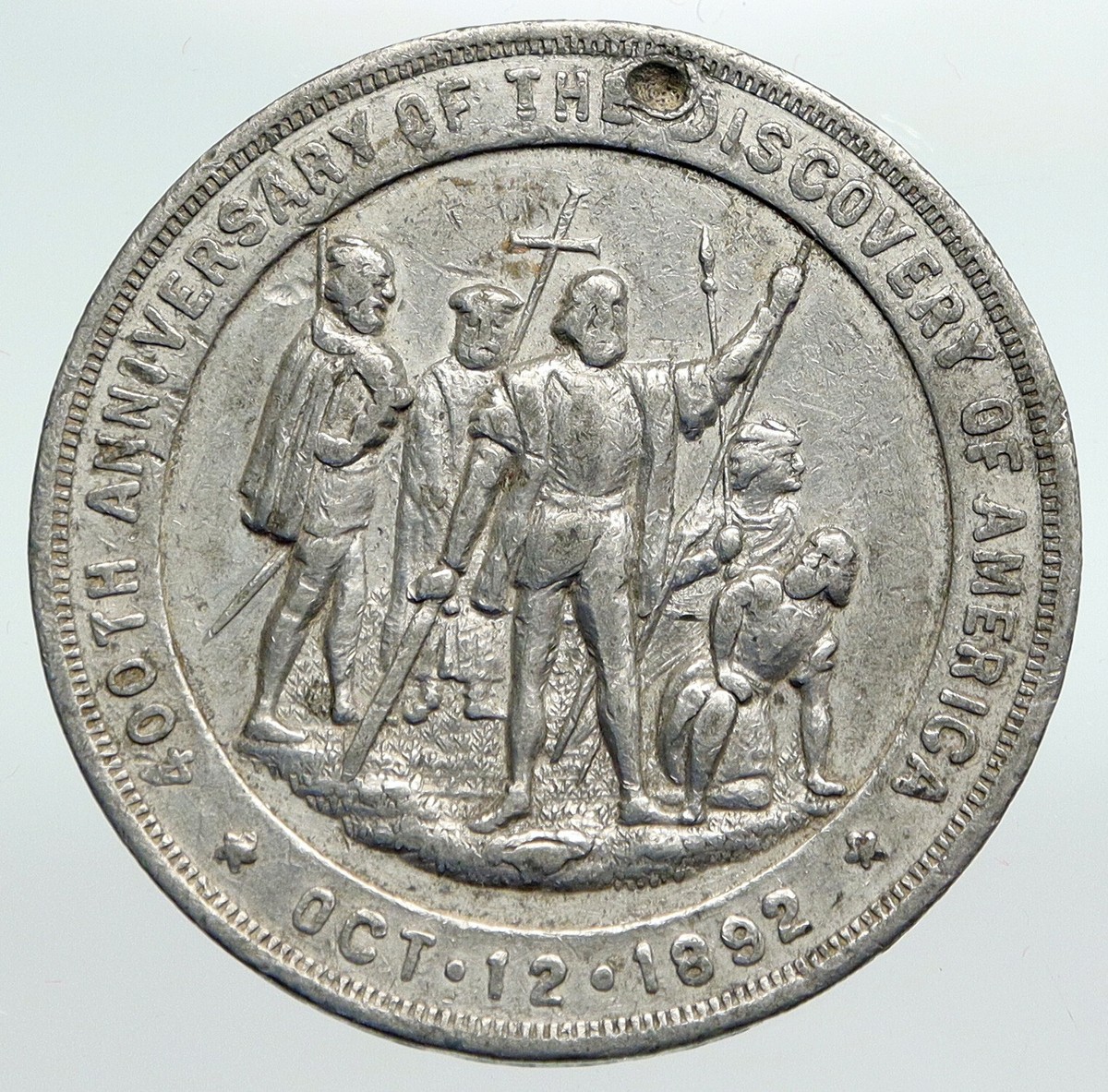 1892 USA CHRISTOPHER COLUMBUS EXPEDITION 400 Yr Discovery Token