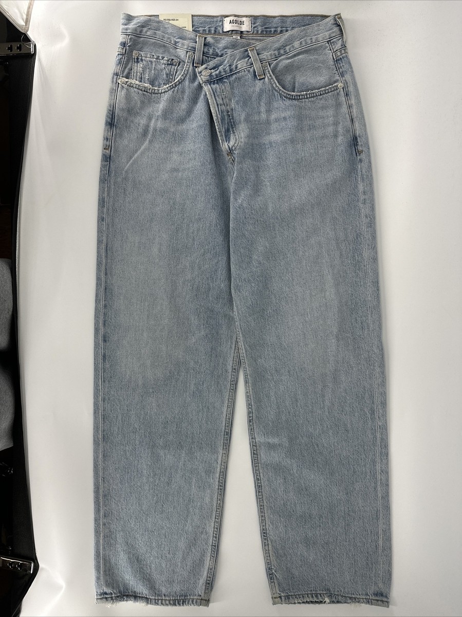 AGOLDE Women's Criss Cross Upsized Jeans in Suburbia Wash AGOLDE Women's Criss Cross Upsized Jeans in Suburbia Wash