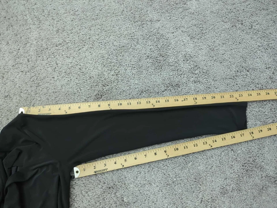 Vestido ajustado White House Black Market para mujer pequeño negro jersey fruncido midi Foto 4 de 4